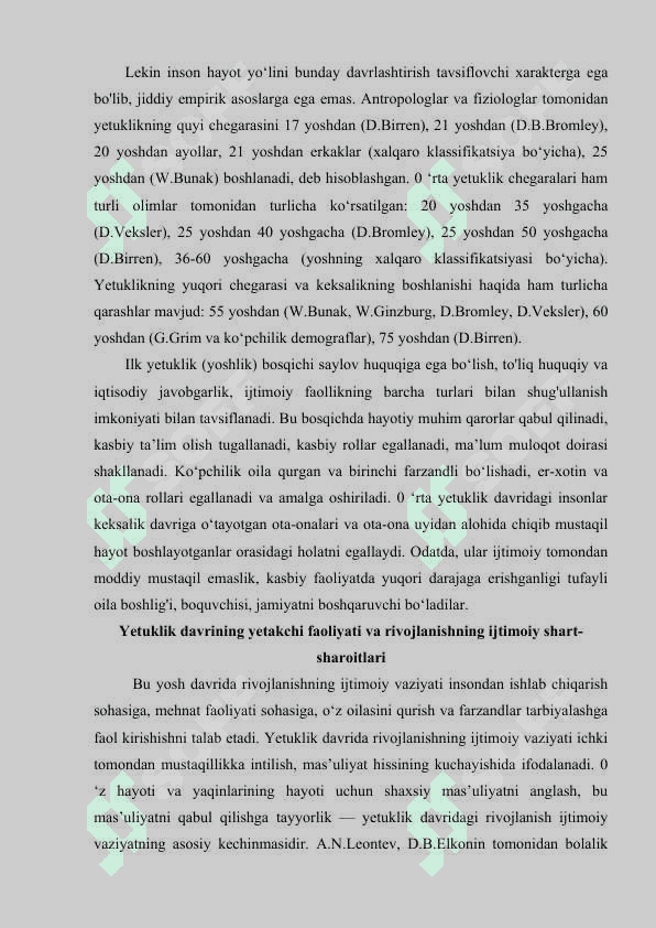 Yetuklik davrida psixik rivojlanish xususiyatlari 3