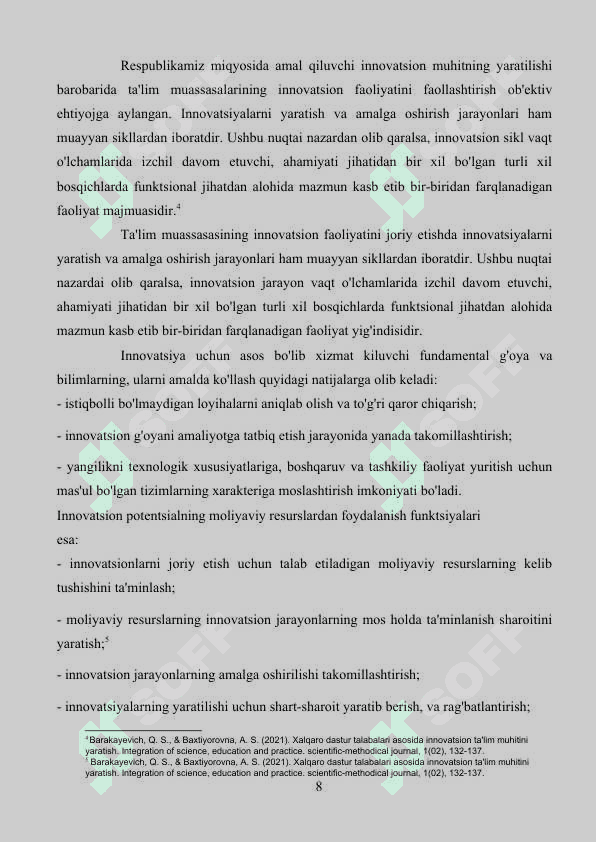 TA’LIM -TARBIYA TIZIMIGA INNOVATSIYON YONDOSHUV VA UNING MAZMUN-MOHIYATI 8