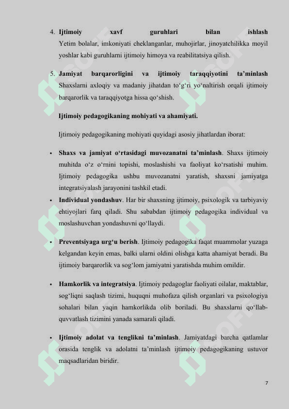 Xorijda ijtimoiy pedagogikaning rivojlanish tarixi 7