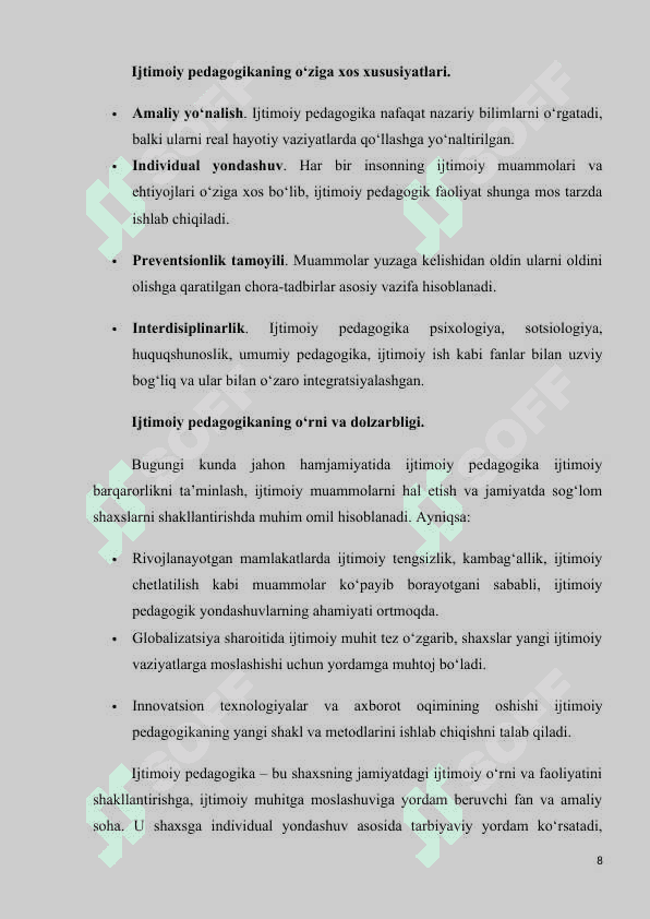 Xorijda ijtimoiy pedagogikaning rivojlanish tarixi 8