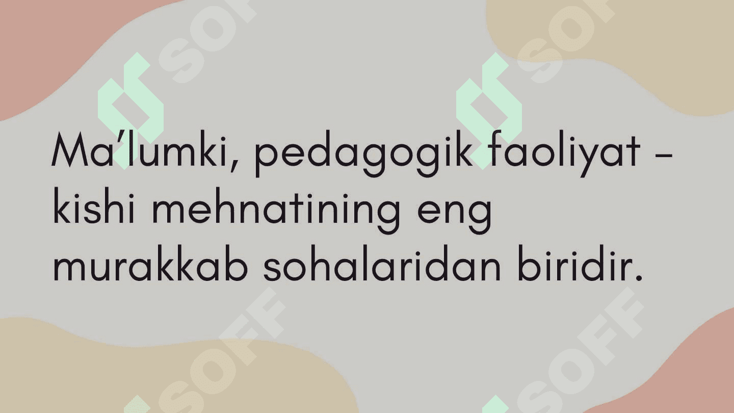 Oʻqituvchi psixologiyasi 5