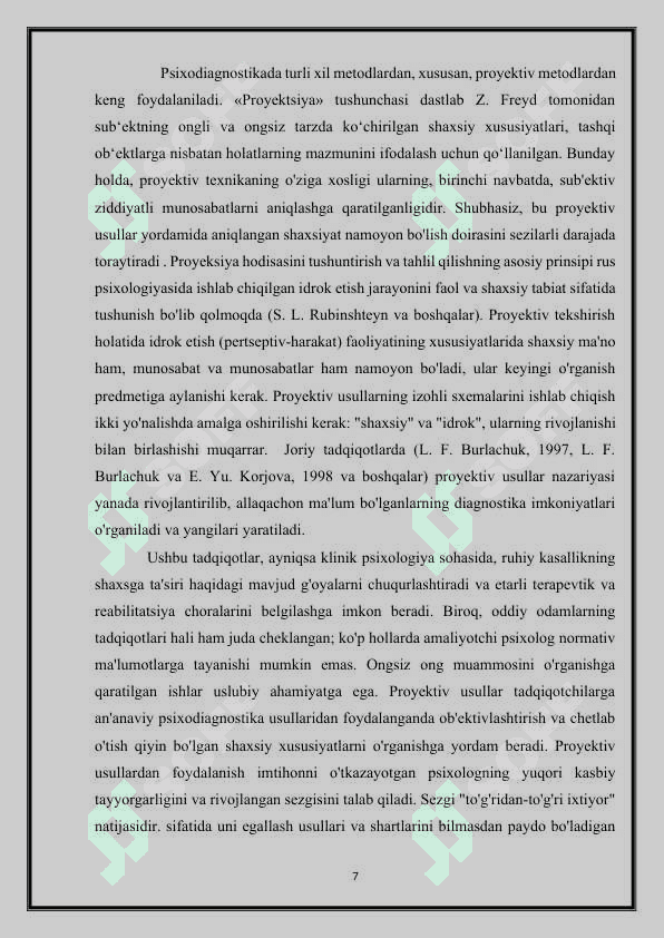 Psixologiyada proyektiv metodlar 7