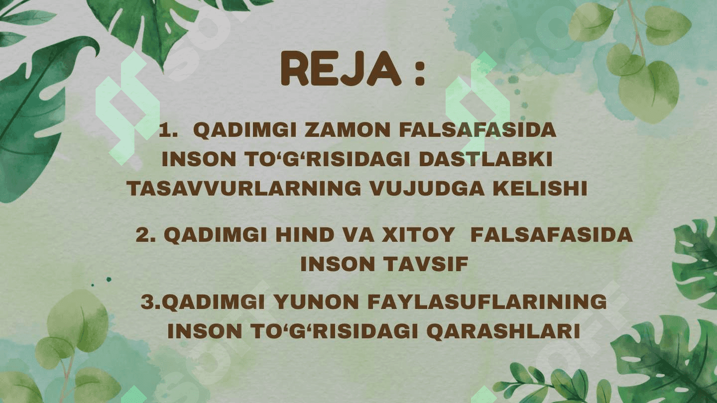 Inson falsafasi 2