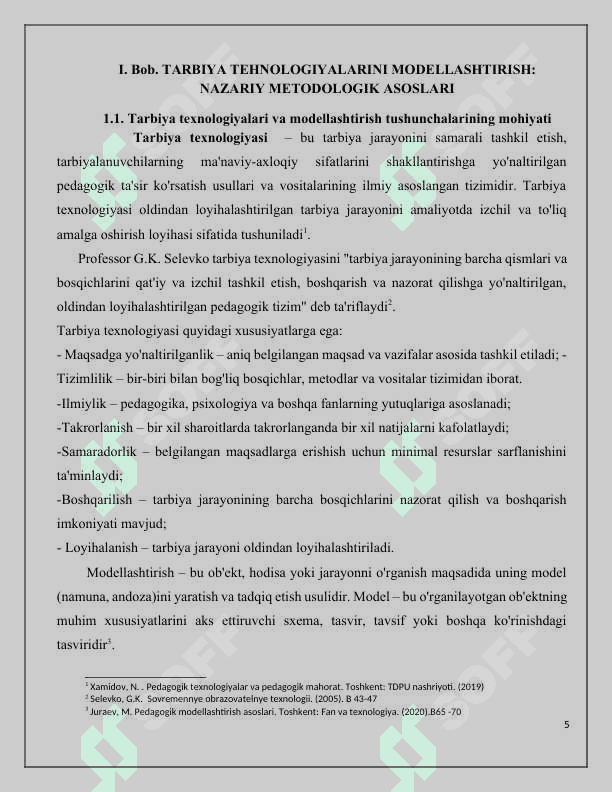 TARBIYA TEXNOLOGIYALARINI MODELLASHTIRISH 5