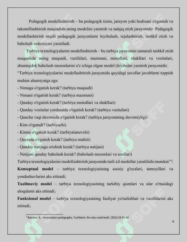 TARBIYA TEXNOLOGIYALARINI MODELLASHTIRISH 6