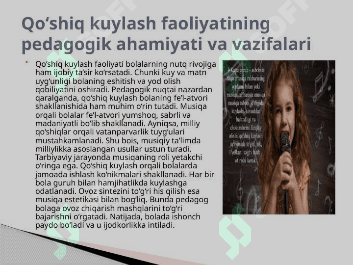 Qoʻshiq kuylash faoliyatini shakllantirish uslub va usullari.pptx 4