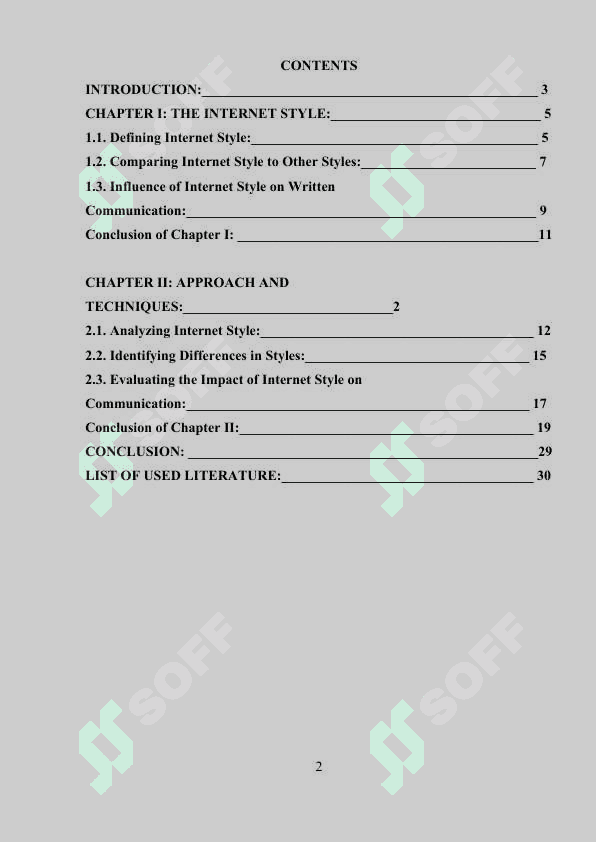 THE INTERNET STYLE AND ITS DIFFERENCES FROM OTHER STYLES: A COMPARATIVE ANALYSIS 2