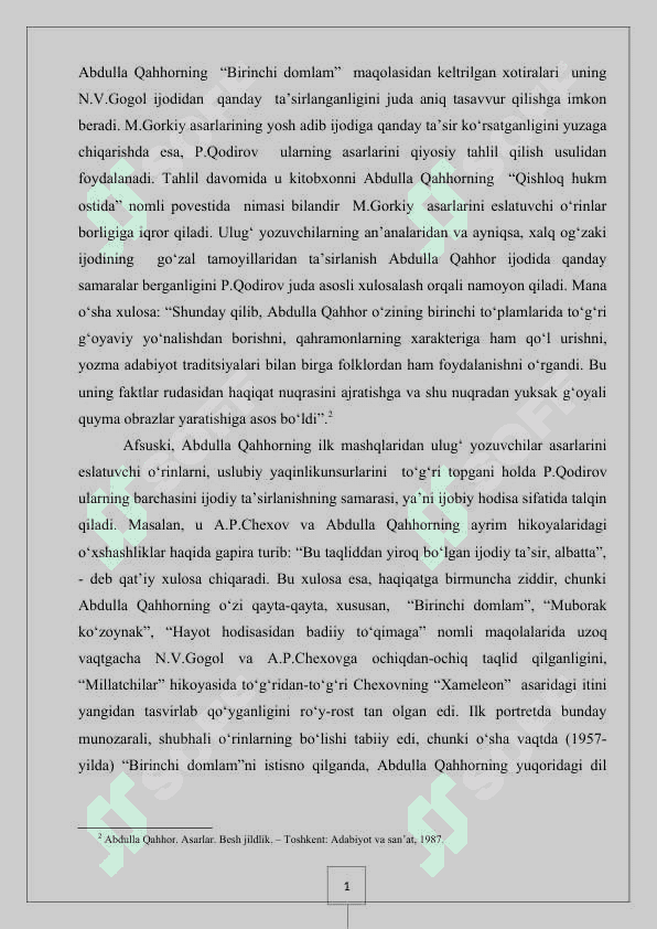 Abdulla Qahhor satirik hikoyalar ustasi 7