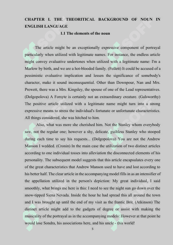 STYLISTIC POWER OF THE NOUN 5