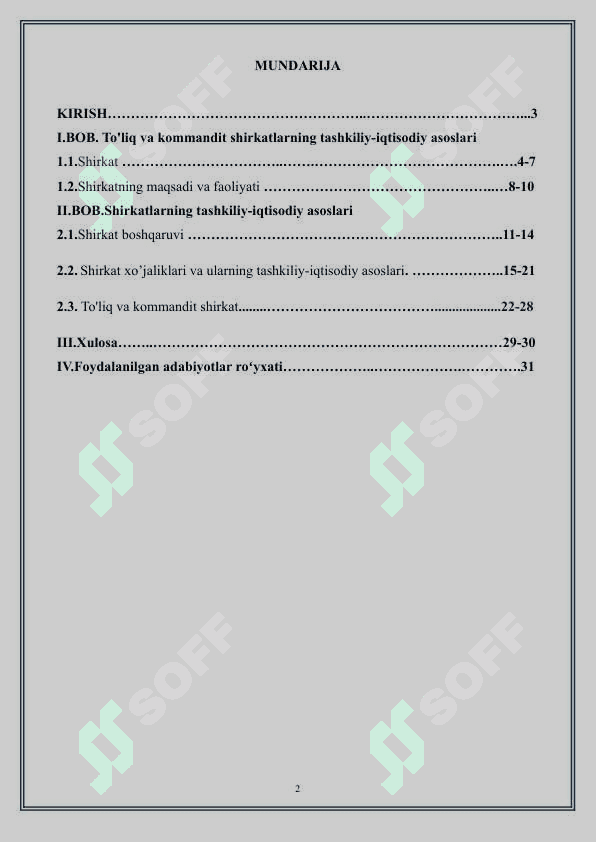 To'liq va kommandit shirkatlarning tashkiliy-iqtisodiy asoslari 2