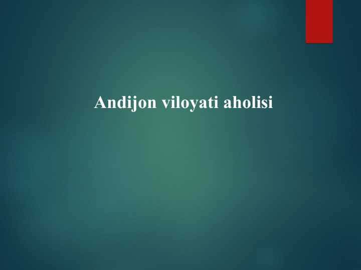 Andijon viloyati aholisi