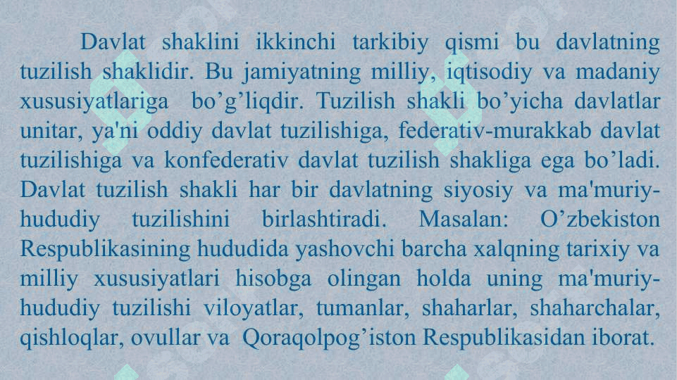 Davlat shakllari tushunchasi 5