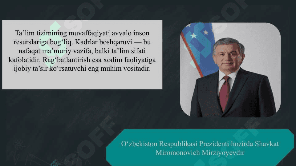 Kadrlar boshqaruvi va rag‘batlantirish mexanizmlarini takomillashtirish yo‘llar 4