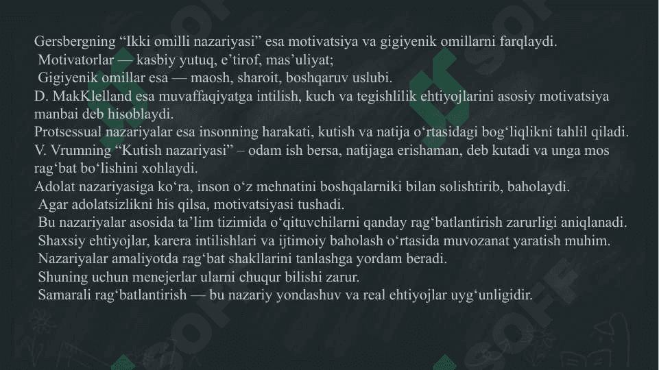 Kadrlar boshqaruvi va rag‘batlantirish mexanizmlarini takomillashtirish yo‘llar 8