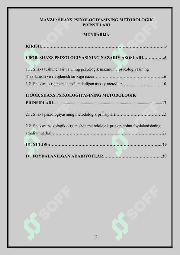 Shaxs psixologiyasining metodologik prinsiplari 2