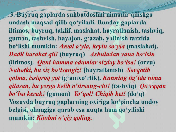 Gap mavzusi yuzasidan amaliy mashg`ulot 8