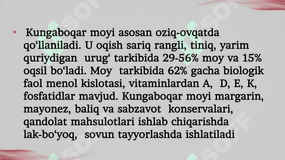 Kungaboqar ekini uchun o‘g‘it qo‘llash tizimi 4