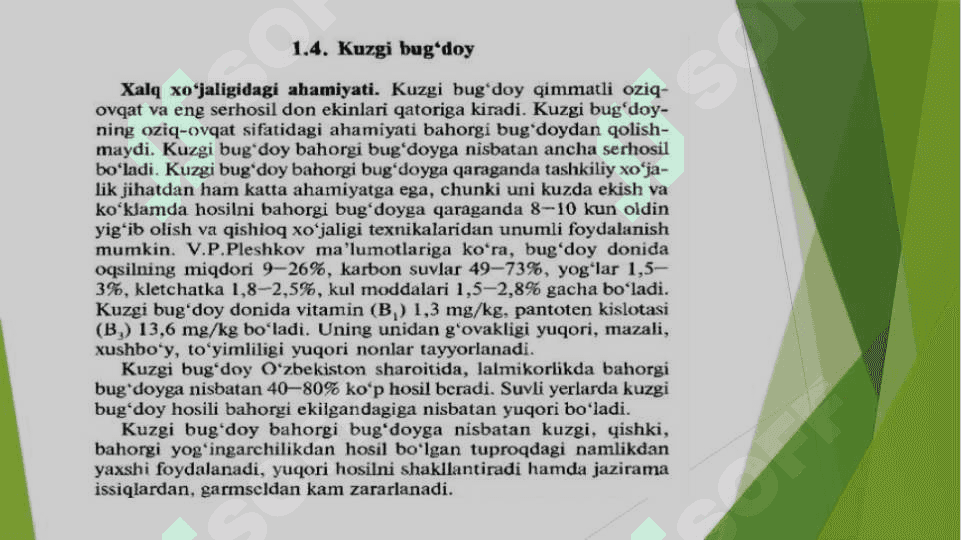 Kuzgi bugʻdoyni yetishtirishda oʻgʻitlash tizimi 3