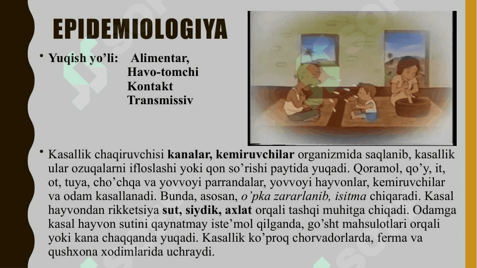 Ku-isitmasi etiologiya. Epidemiologiya, klinikasi, diagnostika, davolash 5