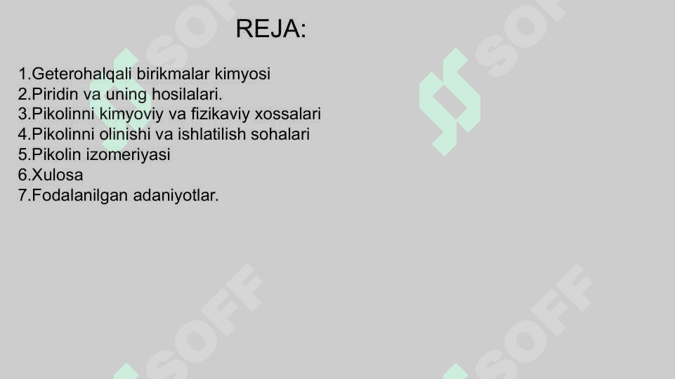 Organik kimyo sintezi Pikolin 2
