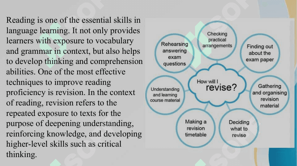 The importance of revision in reading 3
