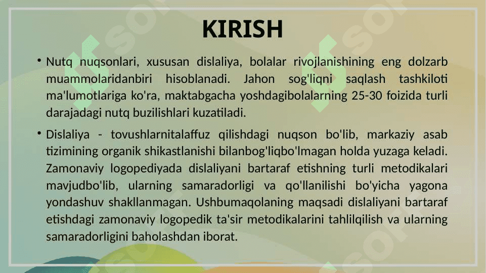 DISLALIYANI BARTARAF ETISHDA LOGOPEDIK TA'SIR METODIKASI 3