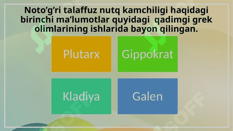 DISLALIYANI BARTARAF ETISHDA LOGOPEDIK TA'SIR METODIKASI 5