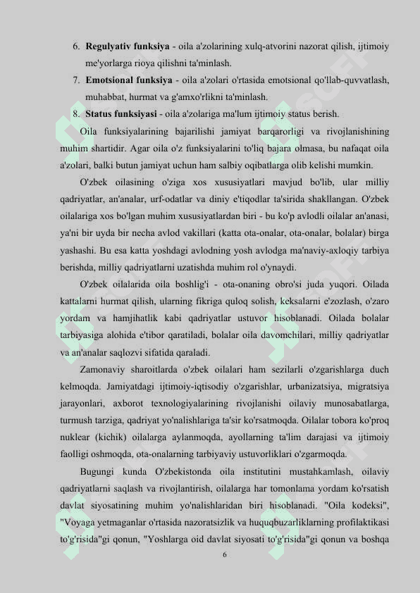 OILADA OLIB BORILADIGAN IJTIMOIY-PEDAGOGIK FAOLIYAT 6