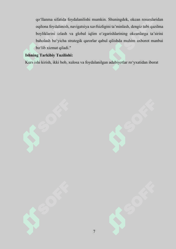 Dunyo okenai suv osti relyefi xususiyatlari 5