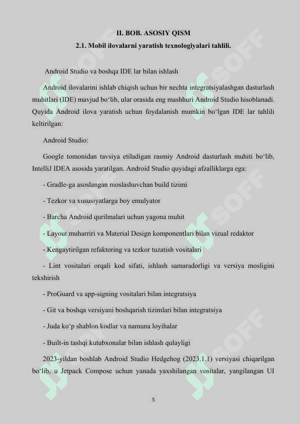 Supermarket ilovasini loyihalash 5
