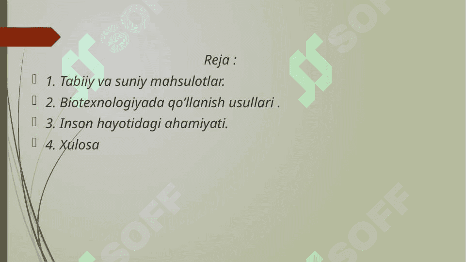 Tabiiy va sun’iy mahsulotlar 2