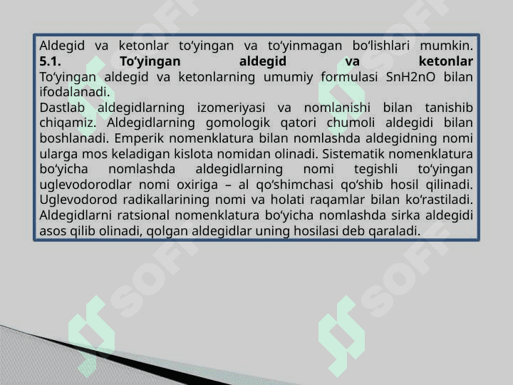 Aldegid va ketonlarning olinish usullari 4