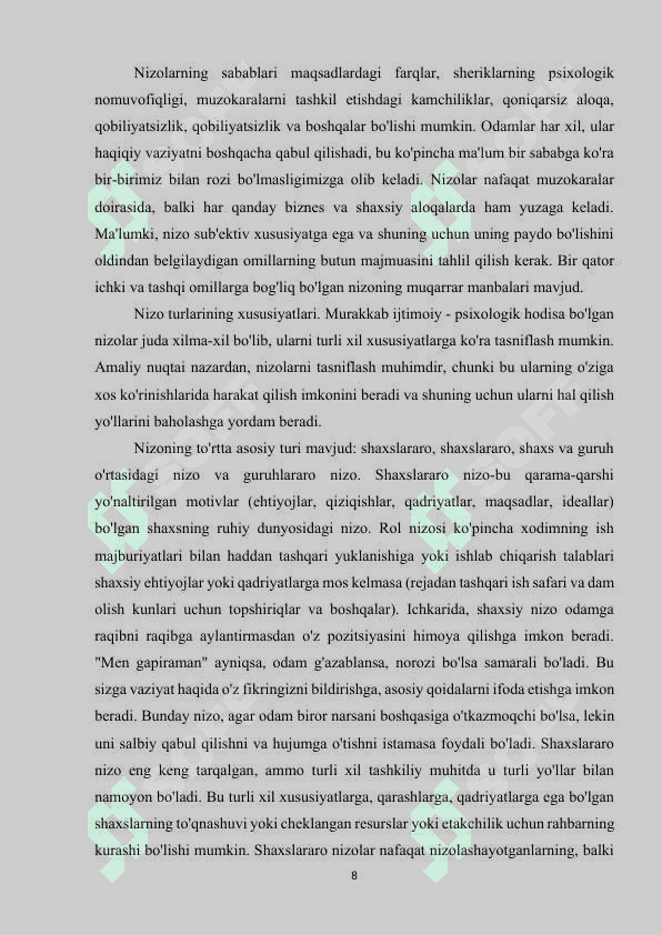 Korxonalarda nizolarni boshqarish.docx kurs ishi 8