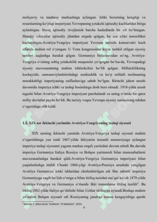 XIX asr ikkinchi yarimida Avstriya-Vengriya imperiyasining tashqi siyosati 6
