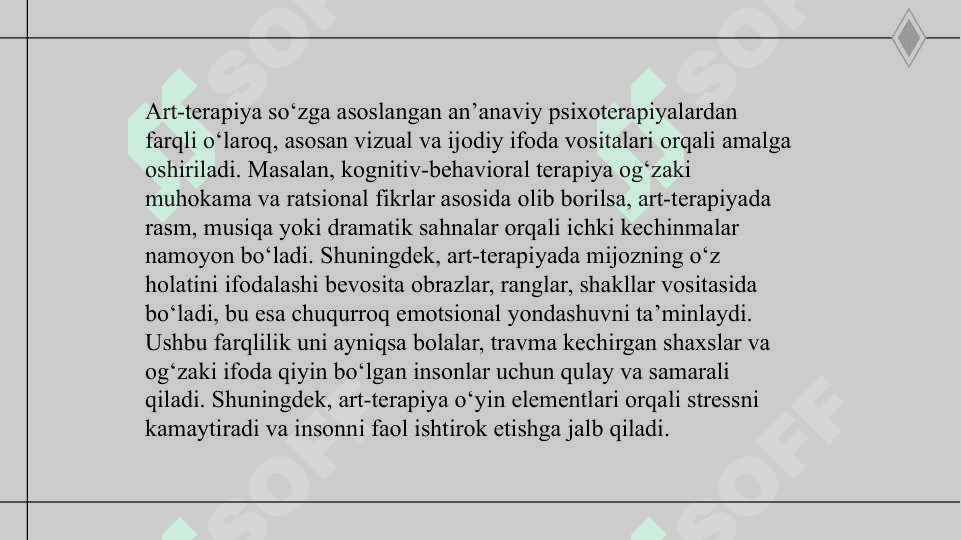 Art-terapiya slayd               Artterapiya  slayd   30 bet 8