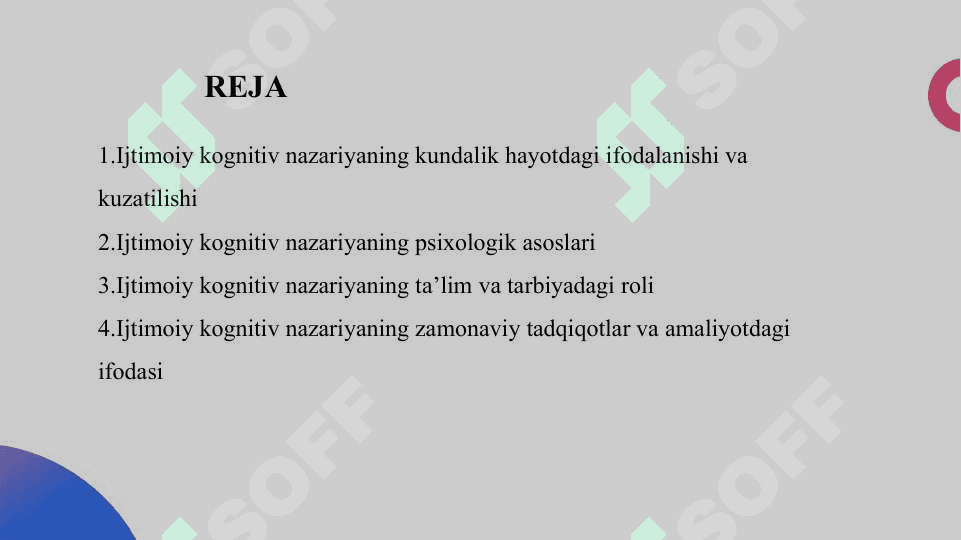 Ijtimoiy kognitiv nazariya slayd 2