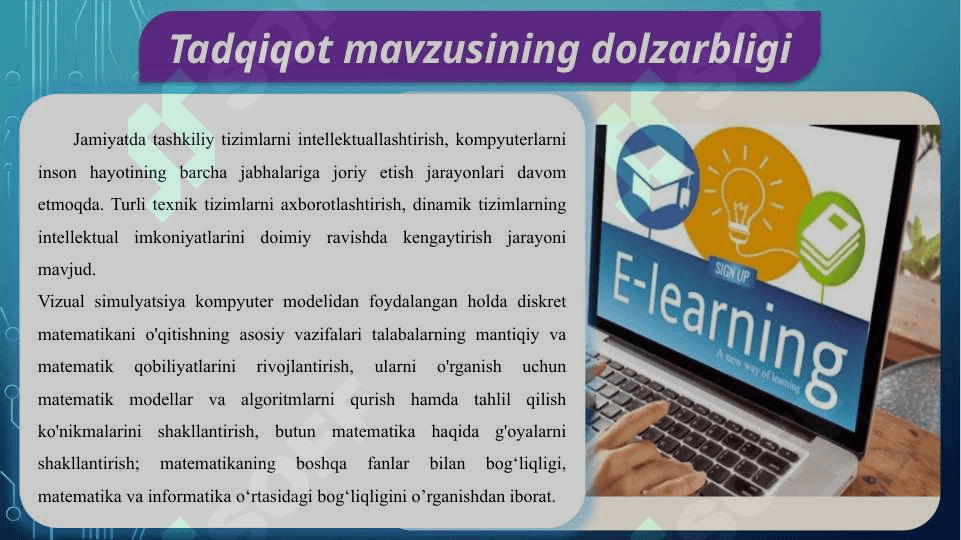 To'plam ustida bajariladigan amallar uchun amaliy dastur ishlab chiqish 2