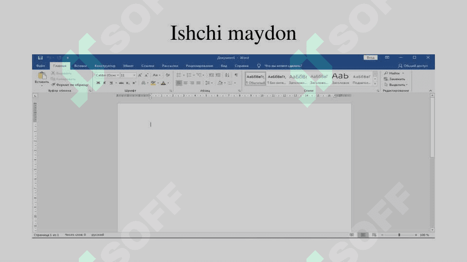 Microsoft word dasturi bilan ishlash 4