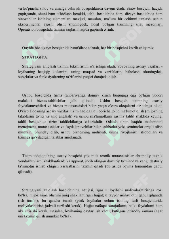 Axborot tizimlarini loyihalash  jarayoni haqida 4