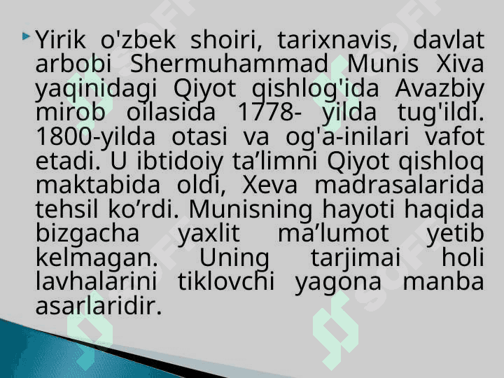 Shermuhammah Munisning ijodiy faoliyati 2