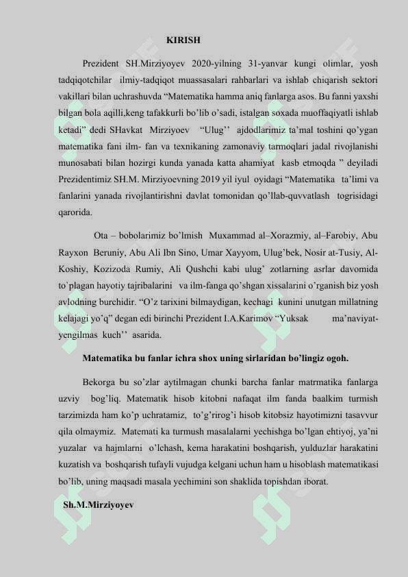 Musbat hadli qatorlar yaqinlashish alomatlari 3