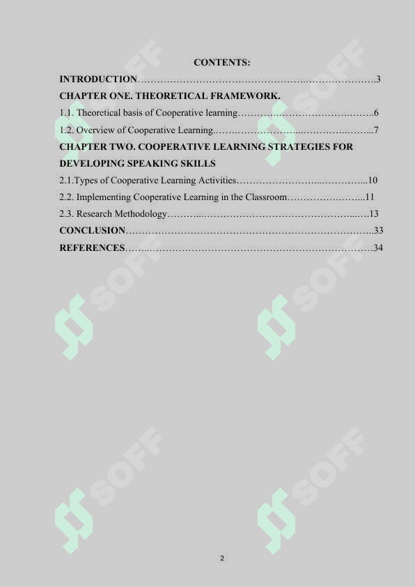The use of the "Cooperative learning" method in the development of speaking skills in a secondary school 2