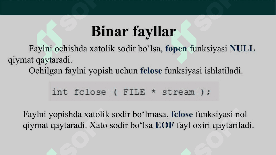 Fayllar va fayllar bilan ishlash 6