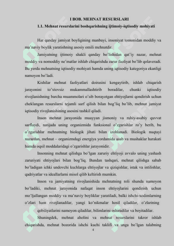 O‘zbekiston mehnat resurslari, mehnat bozori va bandlik 4