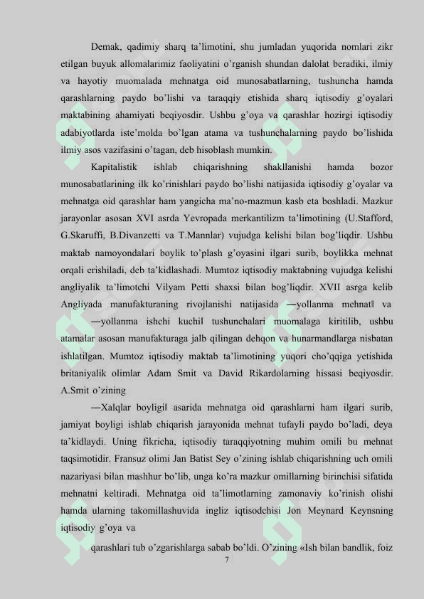 O‘zbekiston mehnat resurslari, mehnat bozori va bandlik 7