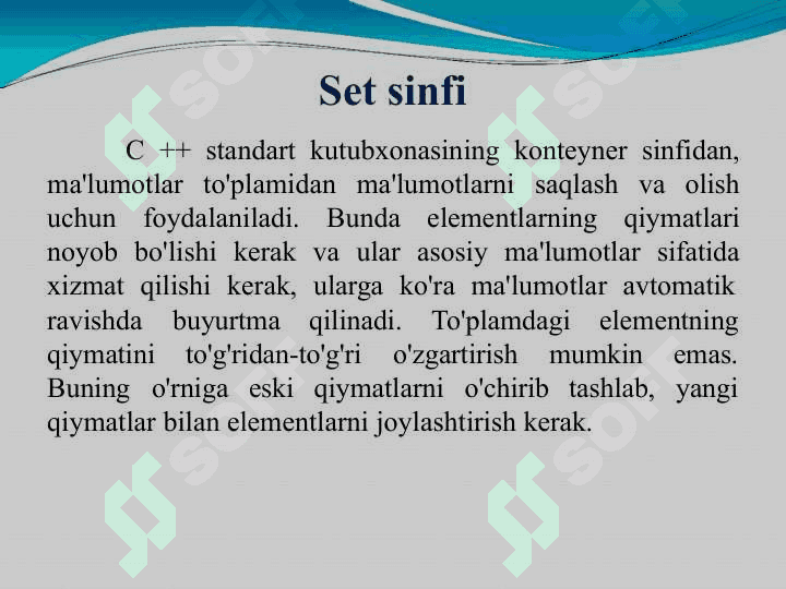 Assotsiativ va tartiblanmagan konteynerlar 3