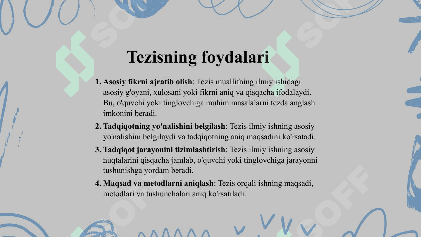 TEZIS YOZISH QOIDALARI VA USLUBI. 4