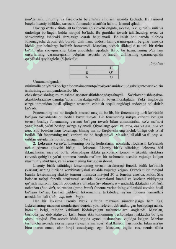 Til, lison va nutq munosabati. Lisoniy paradigma.  Lisoniy munosabat va uning turlari 5