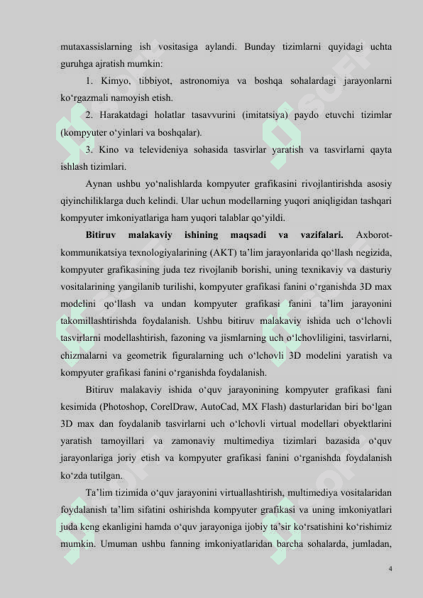 Virtual 3D universitet muhitida oʻquv jarayonini tashkillashtirish 4