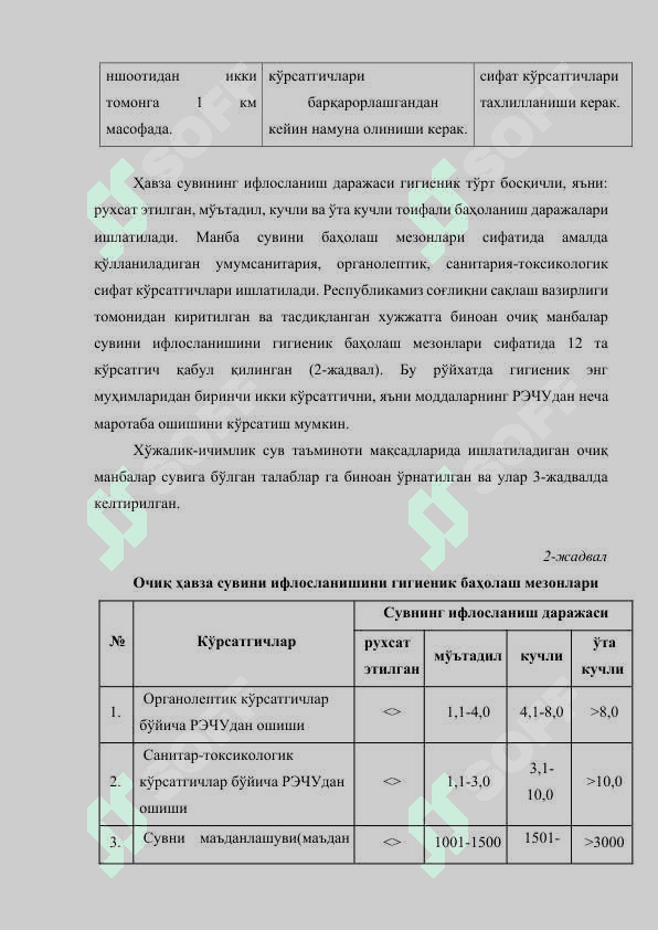 Сув қабул қилиш иншоотларини ишлатиш 4